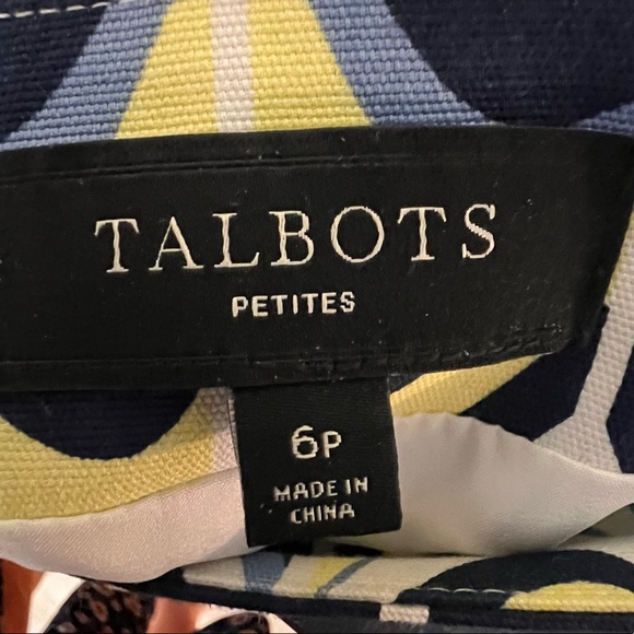 Talbots Petites mini skirt 6P side zipper multi colored Sale - Picture 2 of 3
